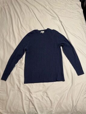 Goodfellow & Co Navy Cable-Knit Crewneck Sweater